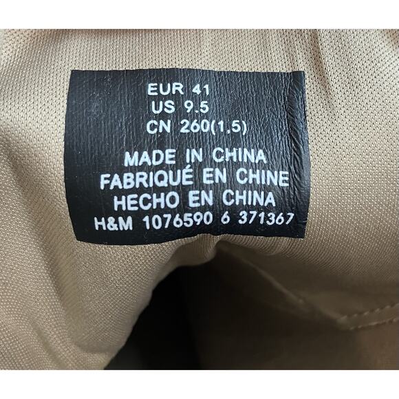 H&M Faux Suede Lace Up Women’s Combat Style Boots Size 9.5 - Picture 10 of 15